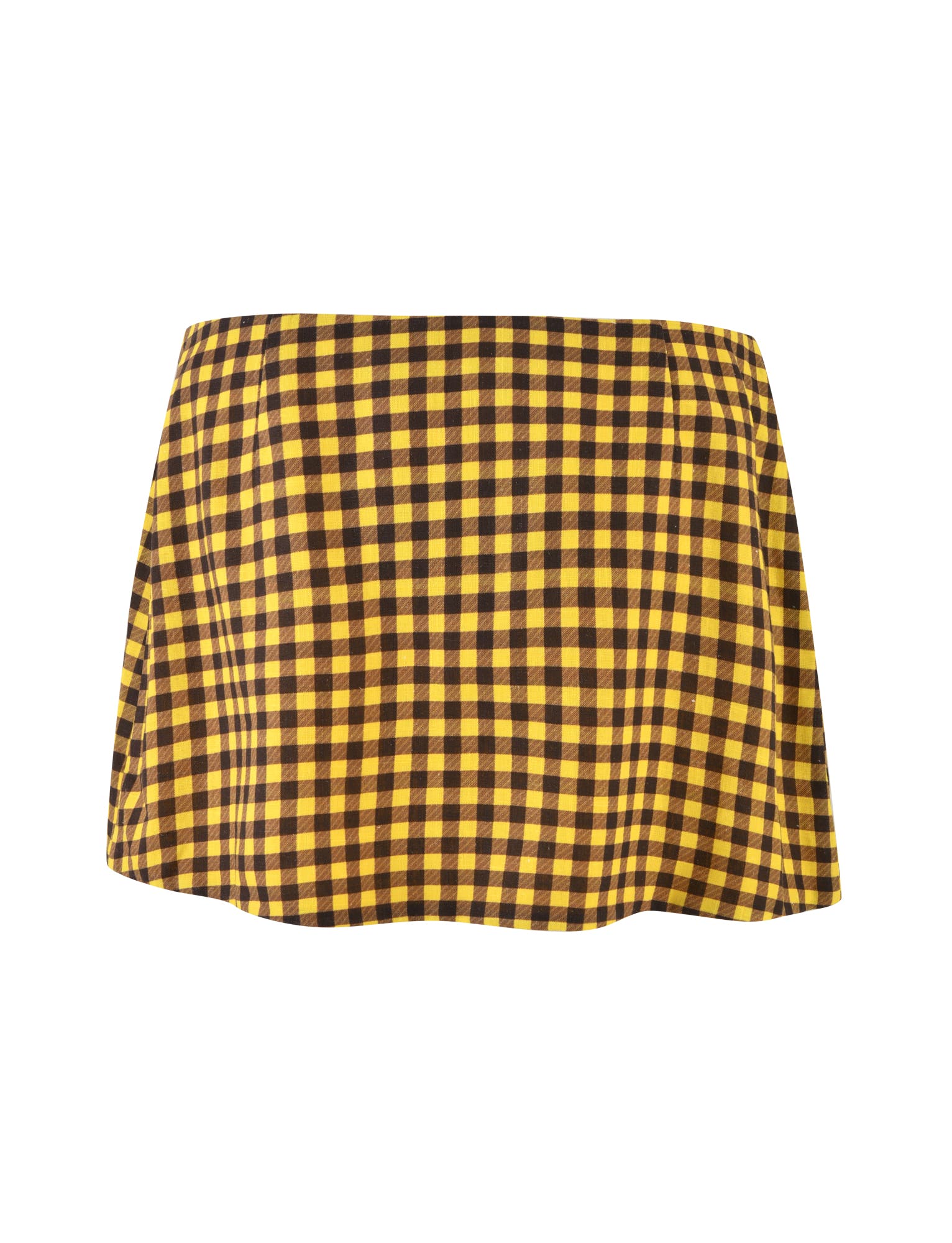 NICOLA SKIRT - YELLOW : CHECK