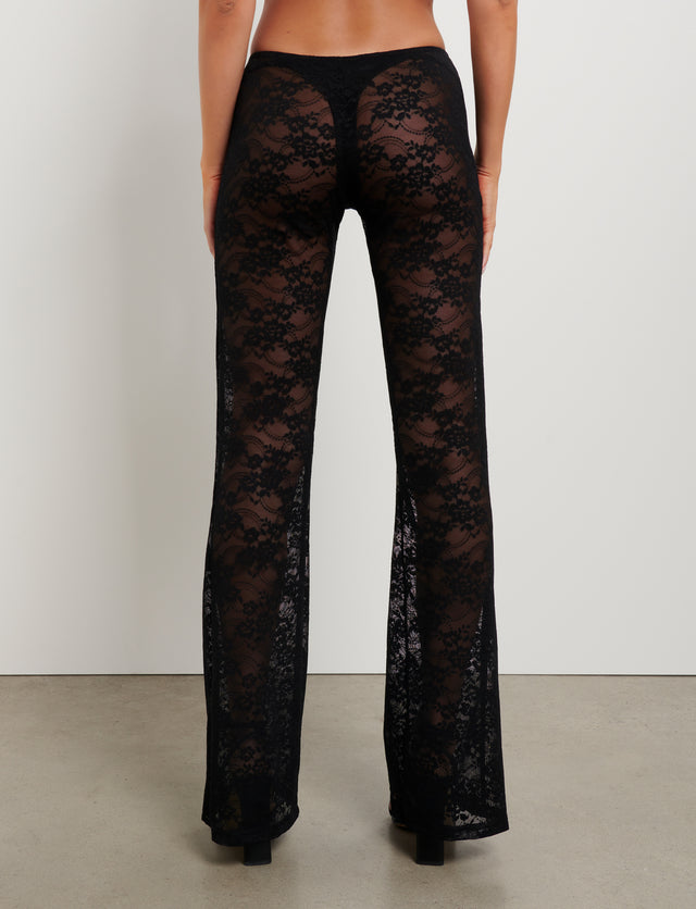 MELANIE PANT - BLACK : BLACK LACE