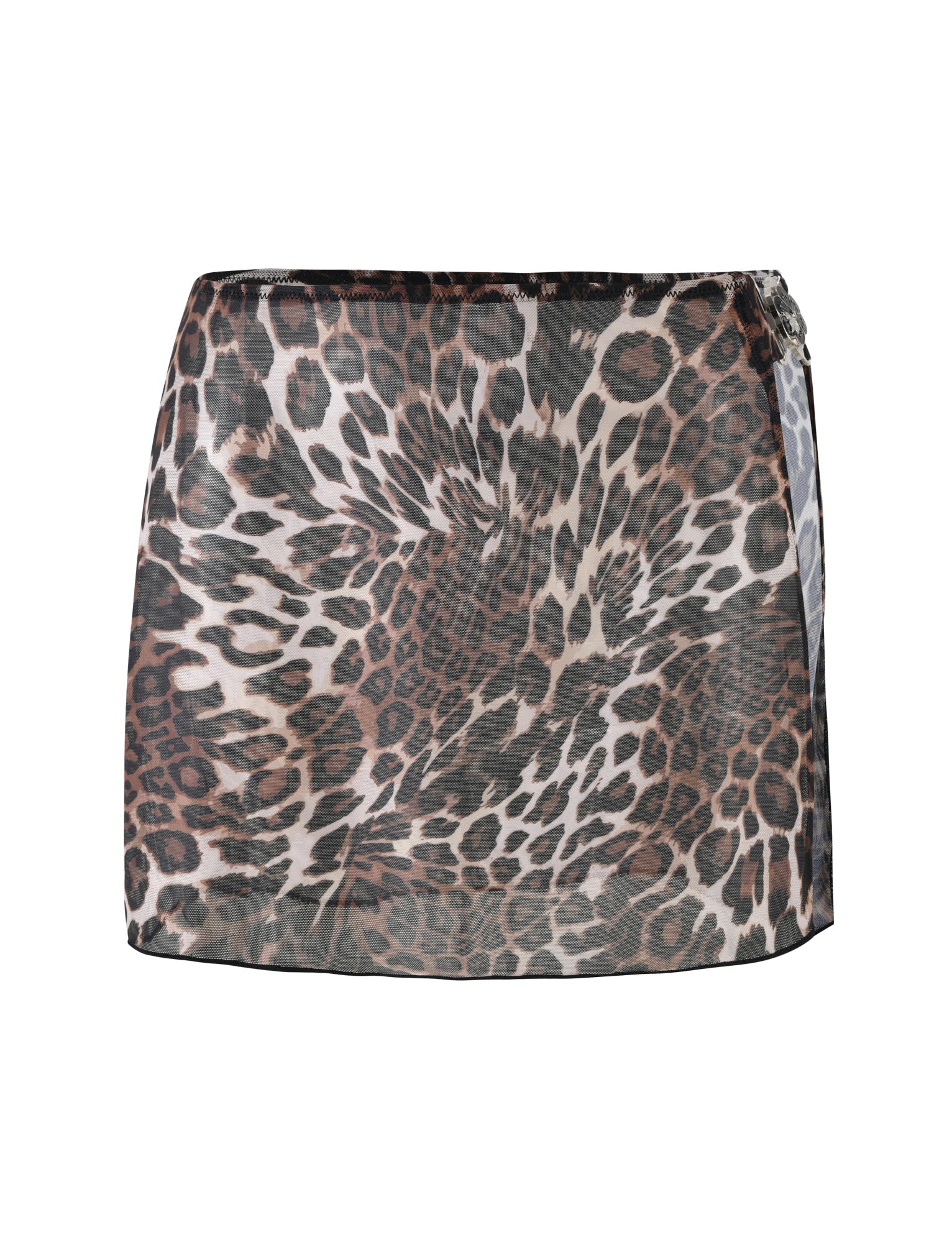 CYNTHIA MINI MESH SKIRT - MULTI : LEOPARD