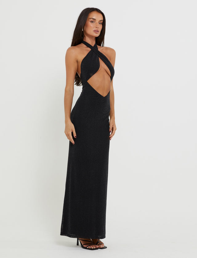 TIANAH MAXI DRESS - BLACK