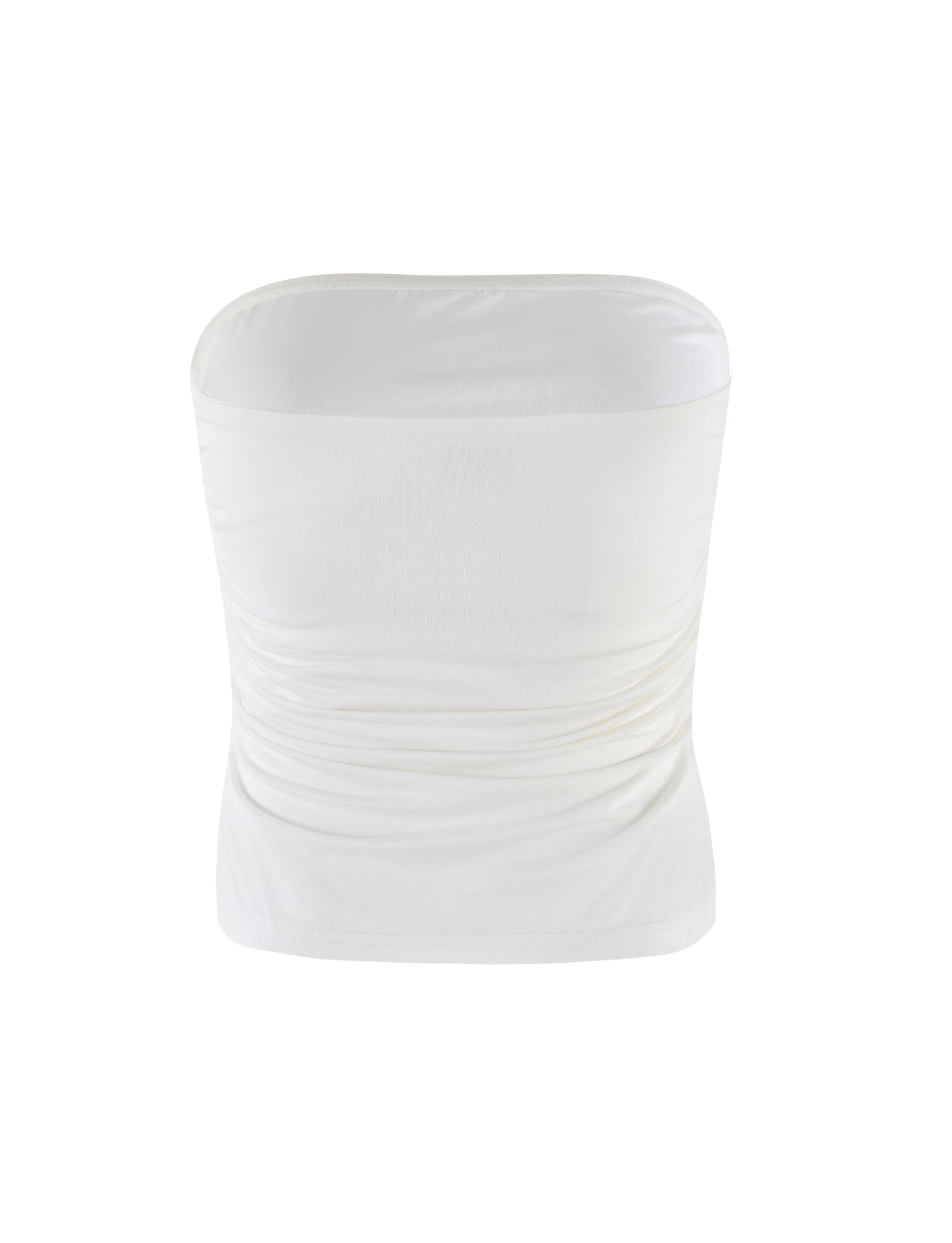 HARRIETT JERSEY TUBE TOP - WHITE