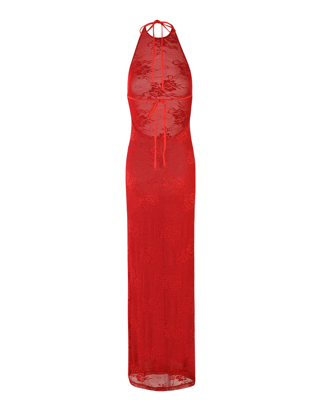 LUCIA DRESS - RED : LACE