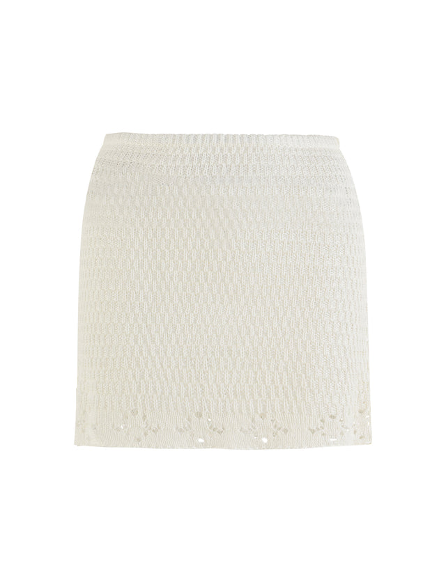 JANAI SKIRT - WHITE : CREAM