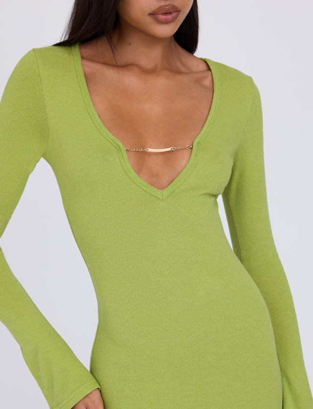 ROMIE DRESS - GREEN : MATCHA GREEN