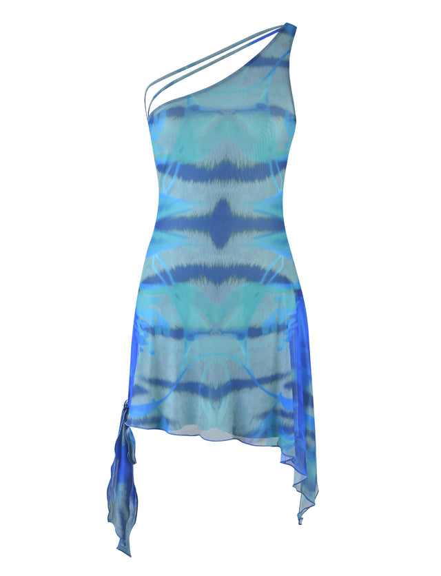 TENLEY DRESS - MULTI : ABSTRACT TIE DYE