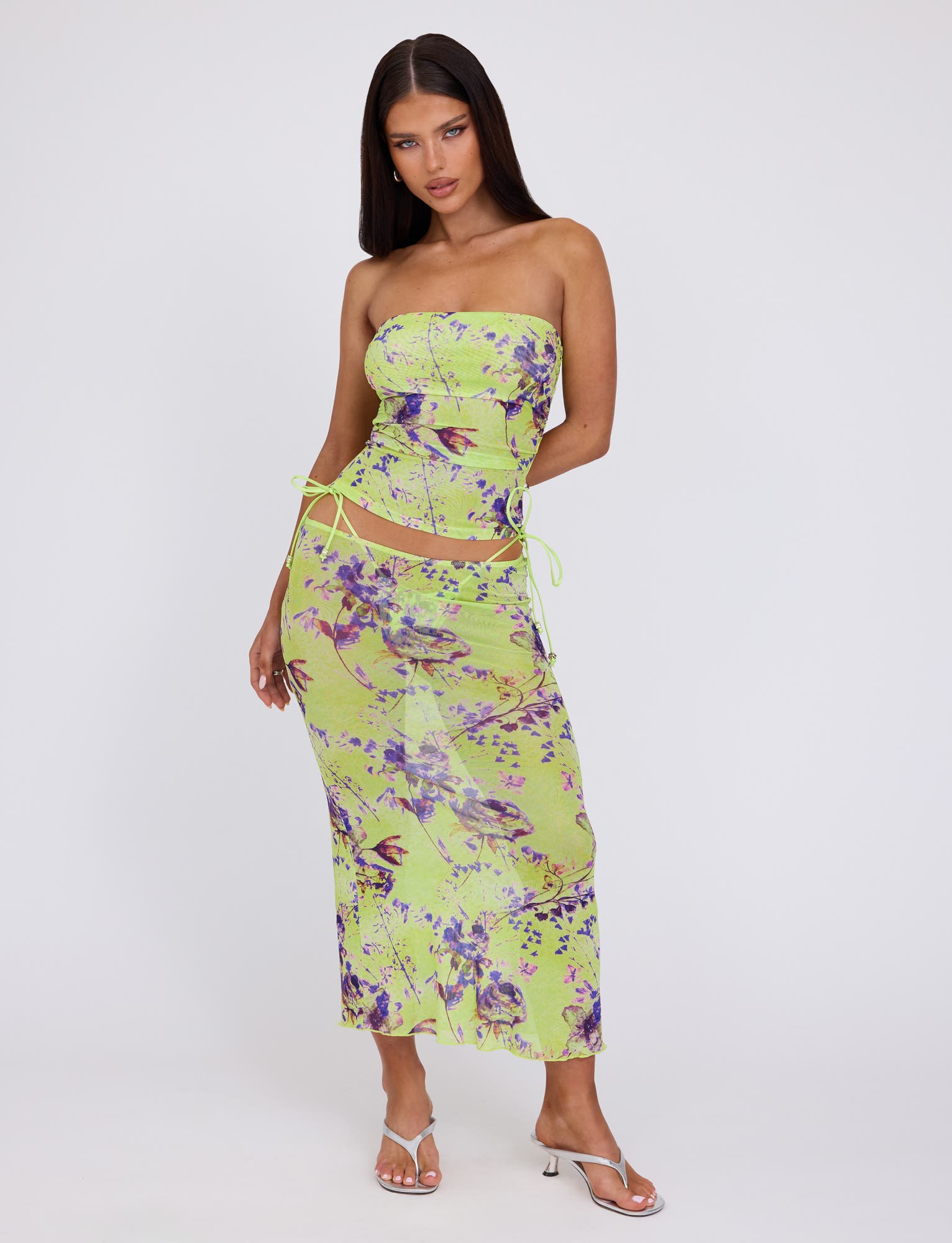 KELLAN SKIRT - GREEN : BY POPPY FLORAL