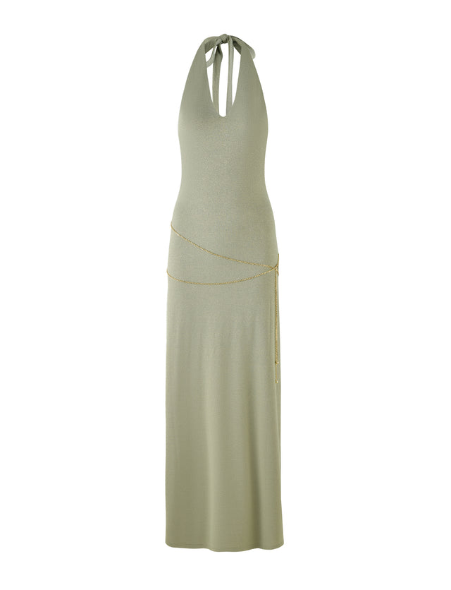 OPELI MAXI DRESS - GREEN SPARKLE