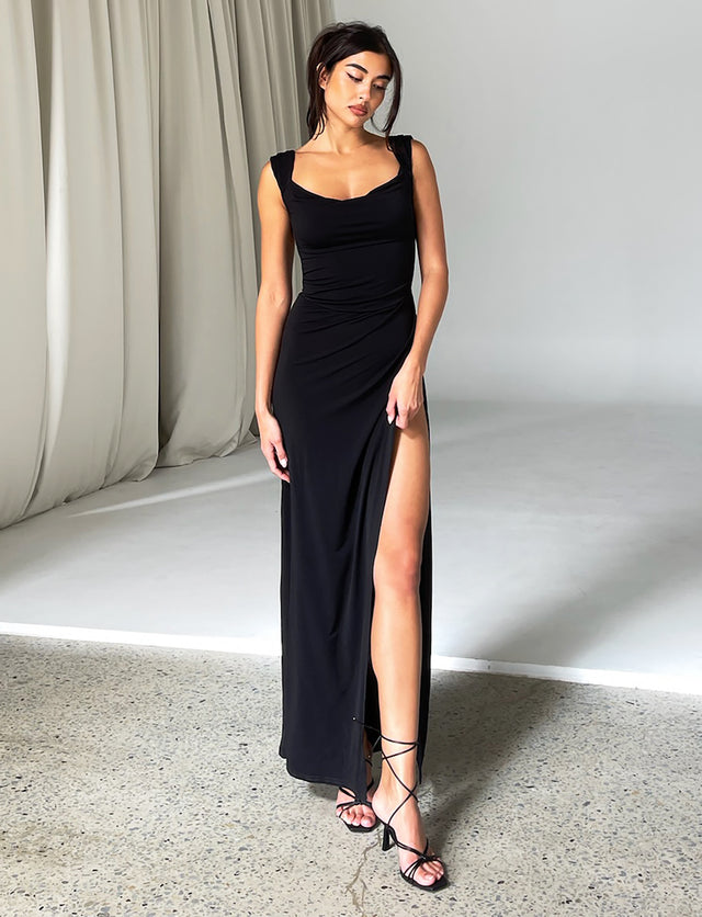 JOSLIN MAXI DRESS - BLACK