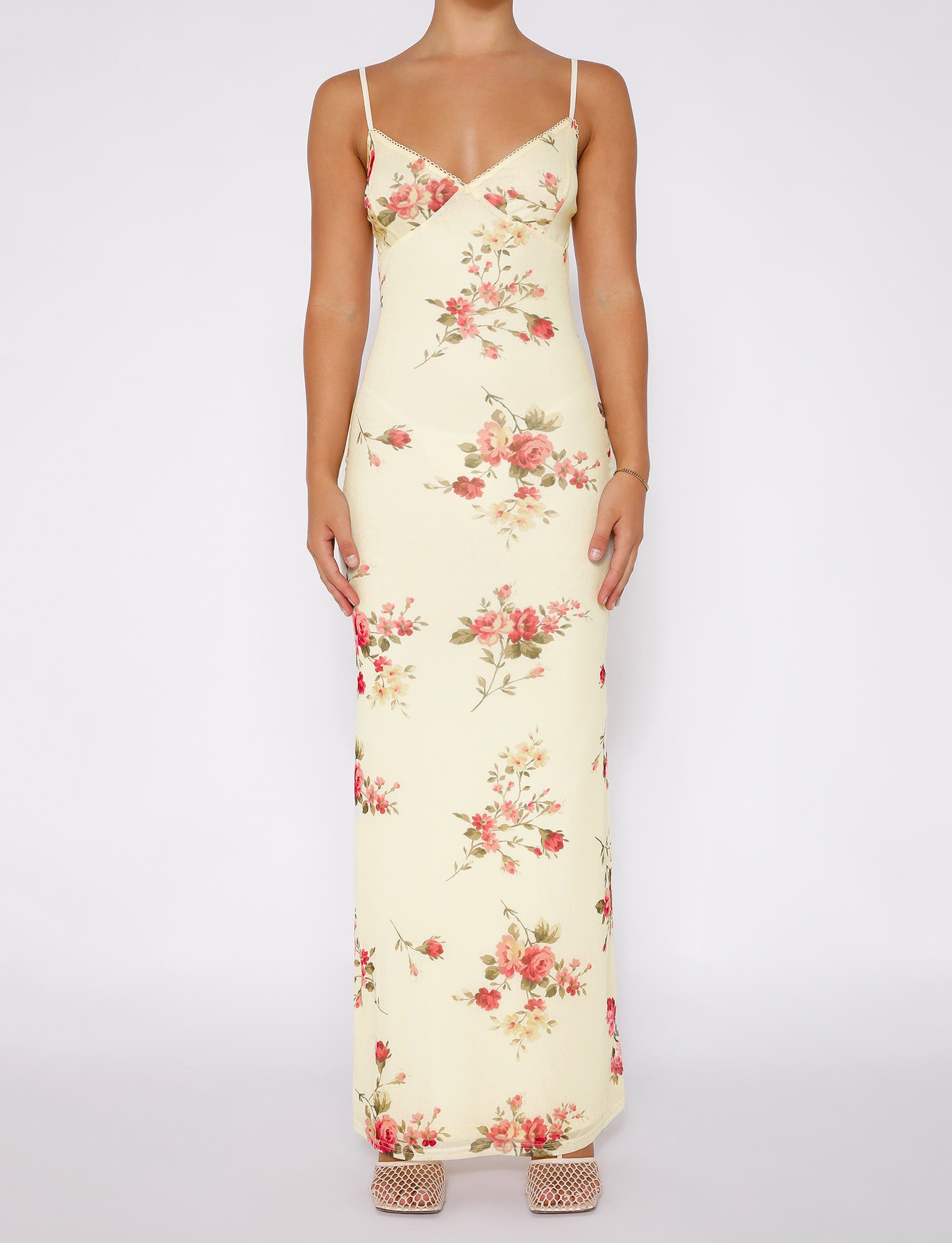 JULIANNA DRESS - YELLOW : MACRO FLORAL : POP FLORAL