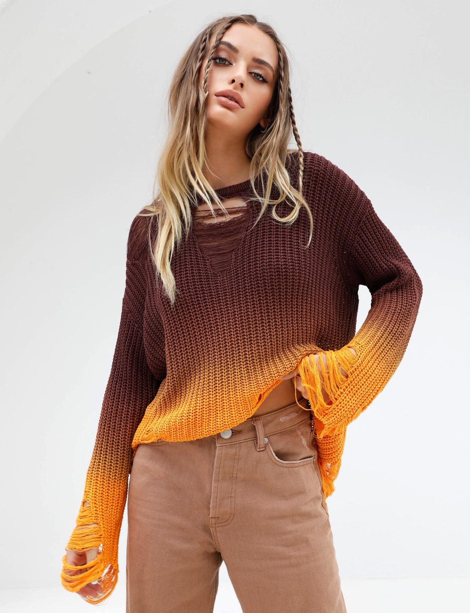 Buy Our Claudia Knit In Ombre Online Today Tiger Mist