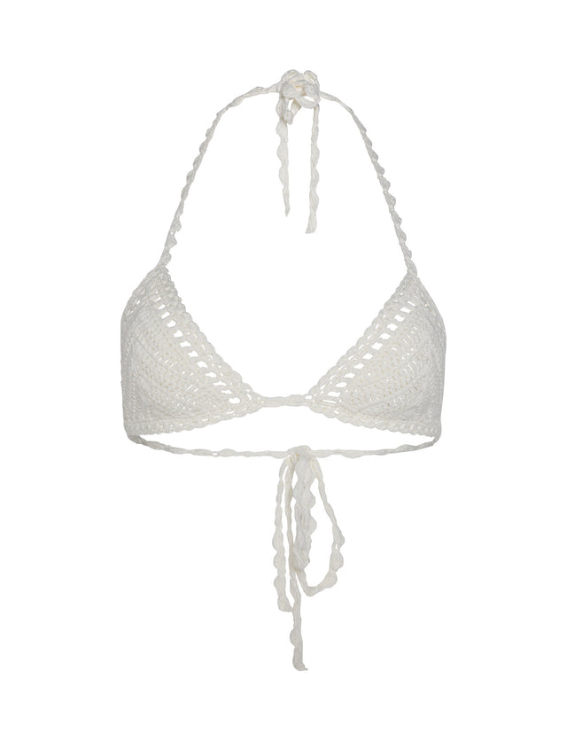 CORA BIKINI TOP - WHITE : CREAM