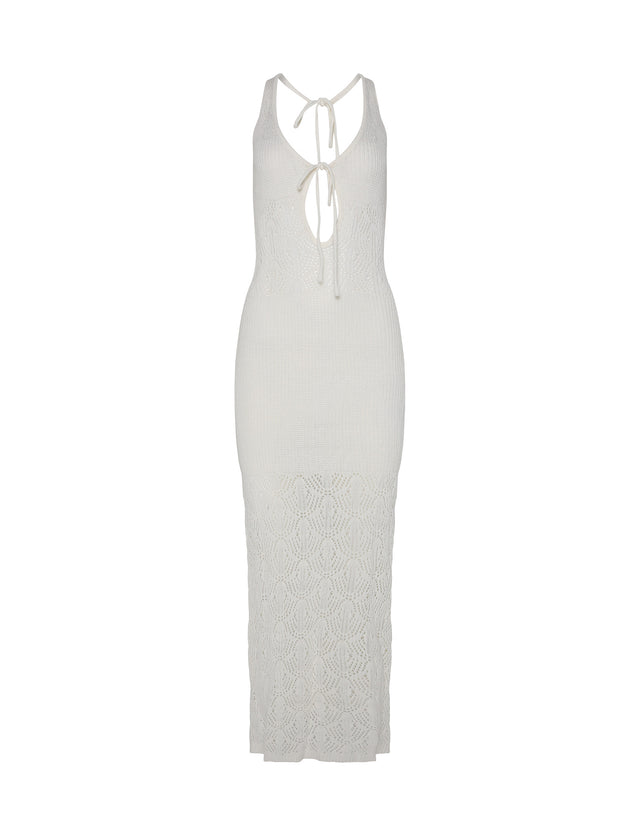 ROJ DRESS - WHITE : CREAM