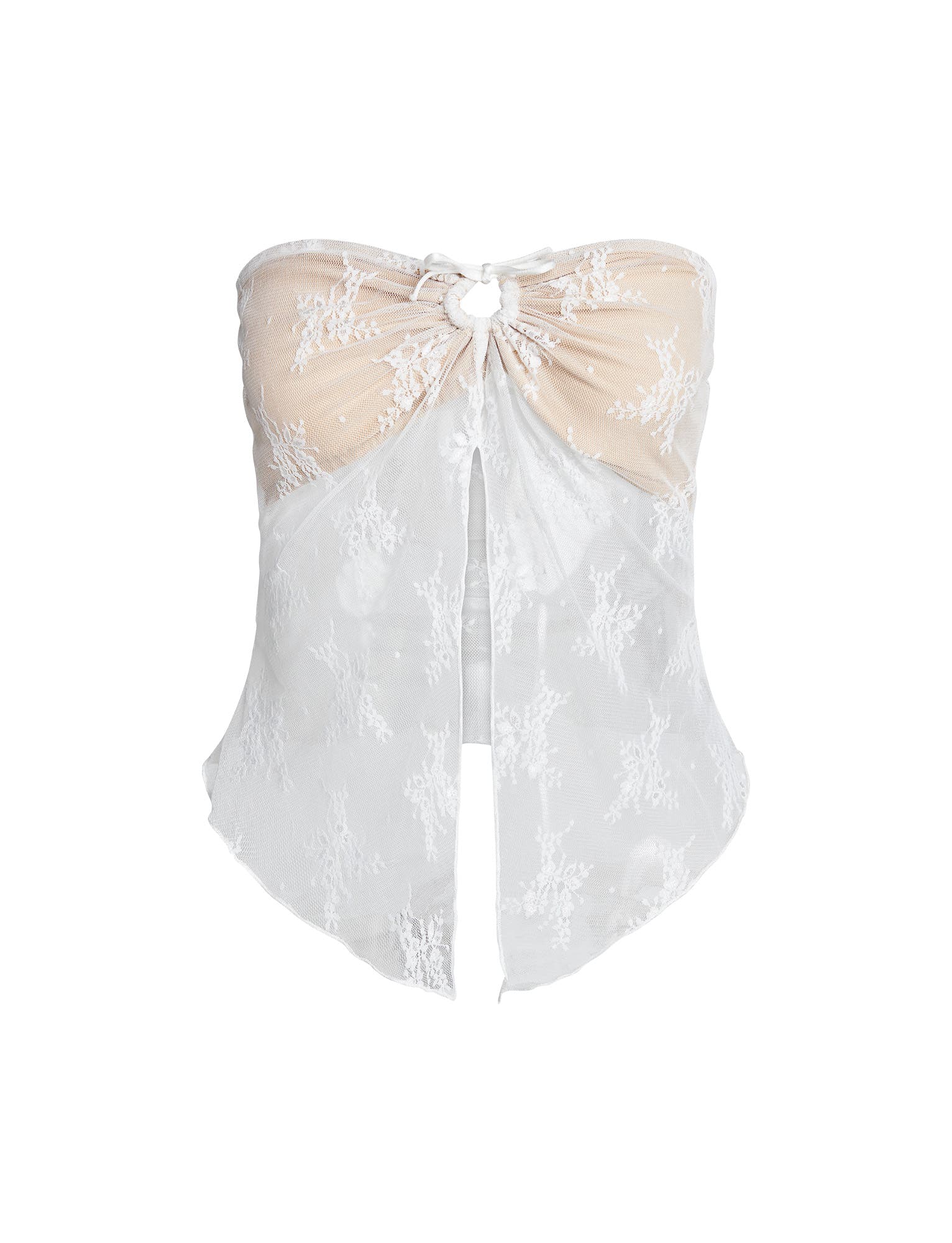 KAROLINA TOP - WHITE : WHITE LACE