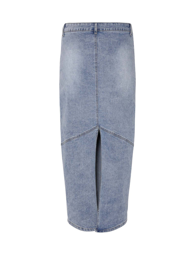 JADA MIDI SKIRT - BLUE : DENIM BLUE