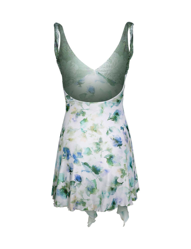 THEO DRESS - GREEN : FLORAL