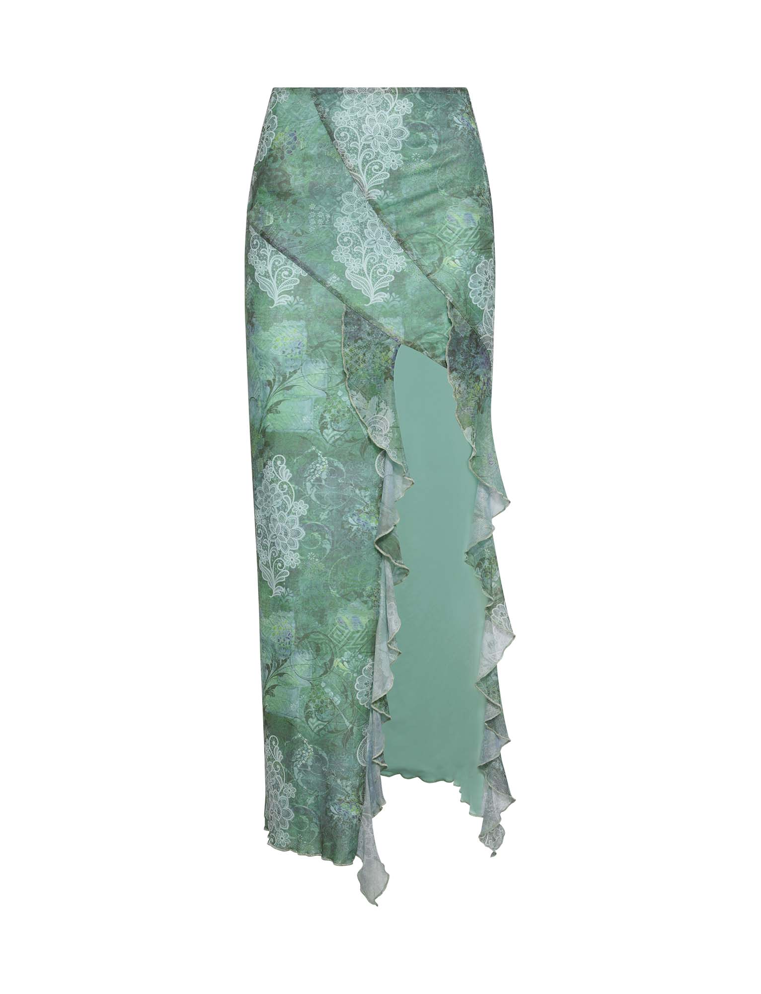 THEO SKIRT - GREEN : FLORAL