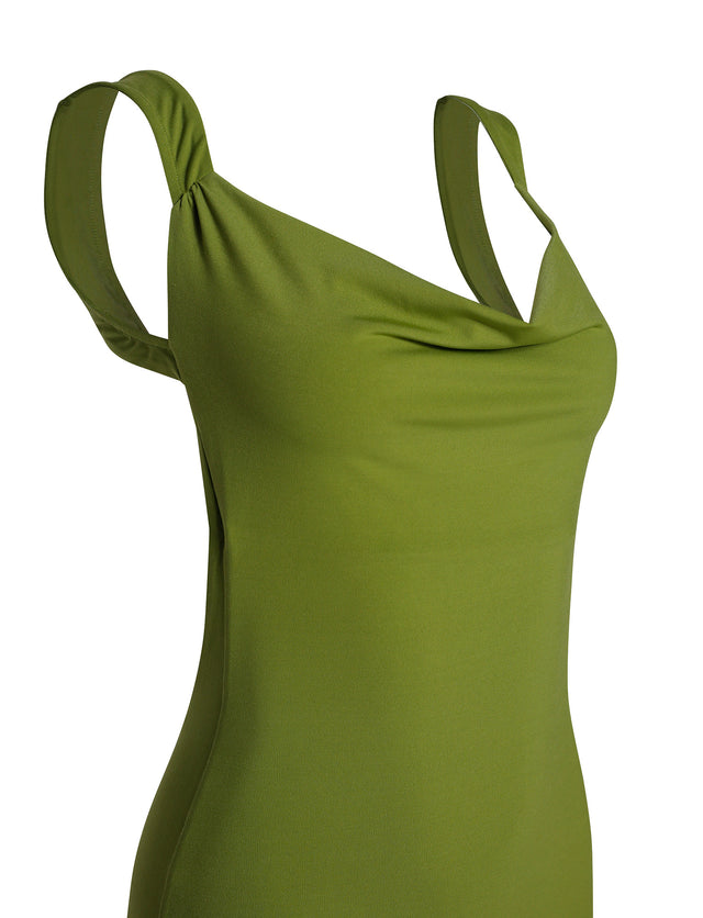 MORANA DRESS - GREEN : PASTEL GREEN