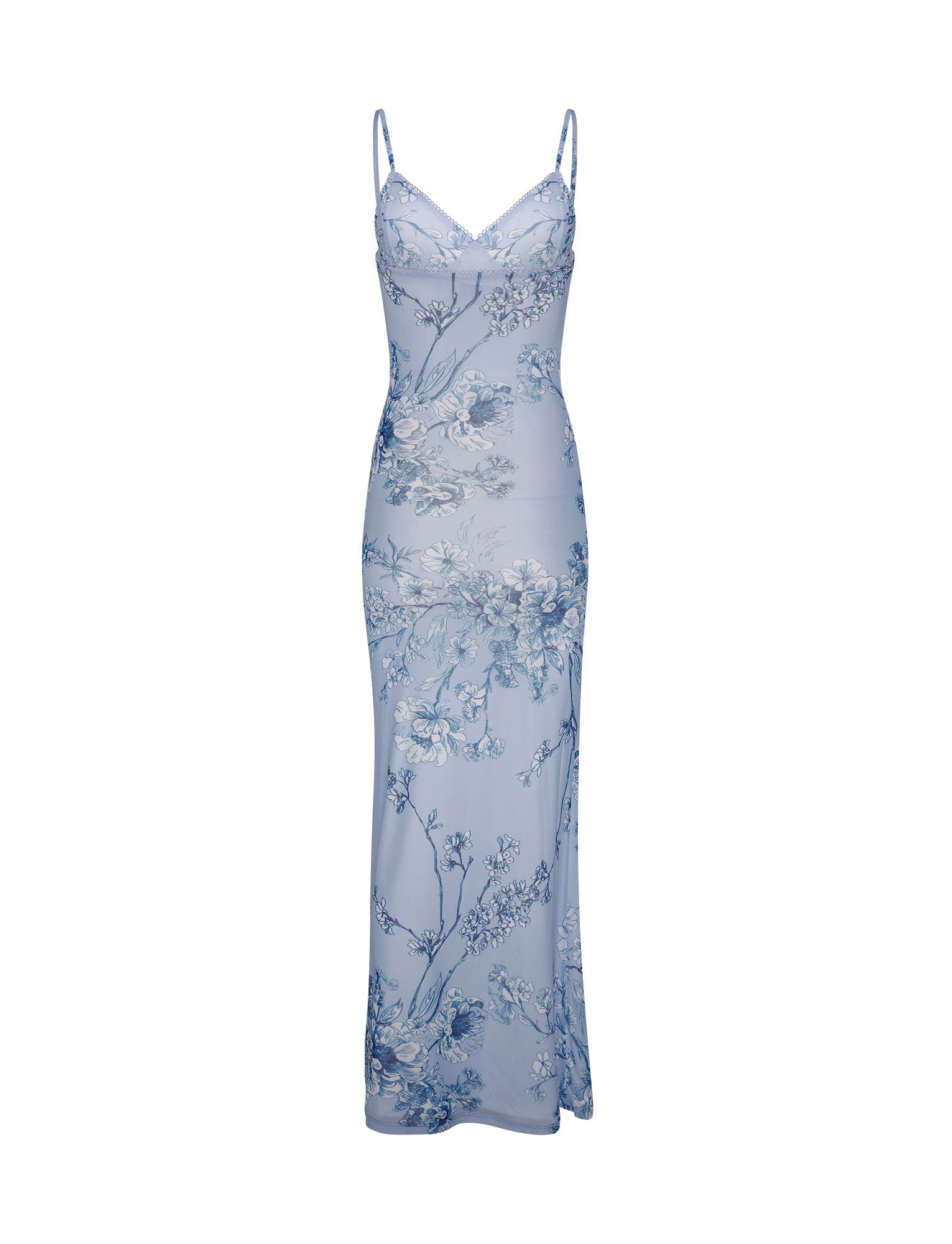 JULIANNA DRESS - BLUE : FLORAL : CERAMIC FLORAL
