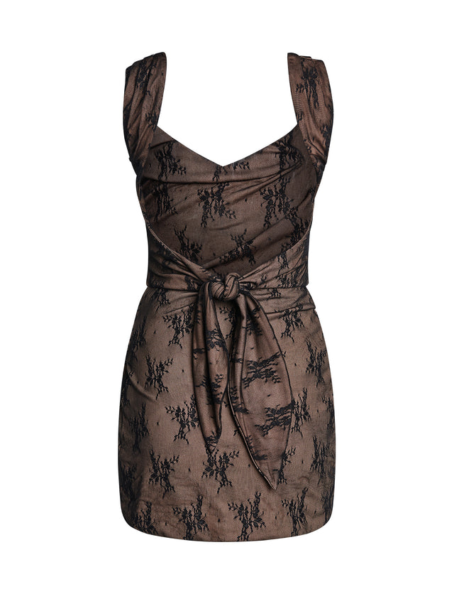 JOSLIN LACE DRESS - BLACK : BLACK LACE