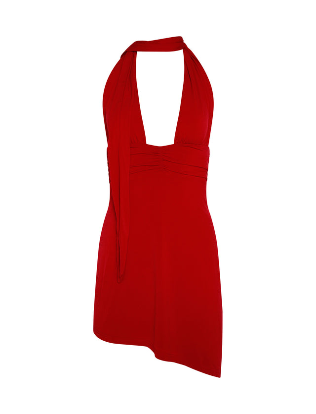 LUNA DRESS - RED : FIRE ENGINE RED