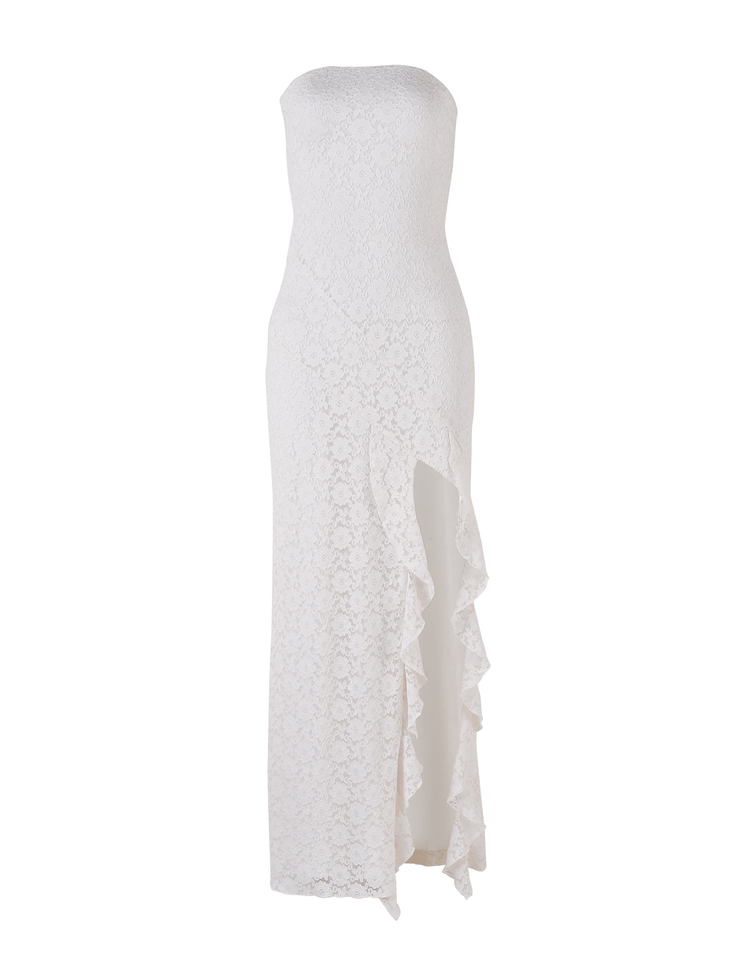 THEO LACE MAXI DRESS - WHITE