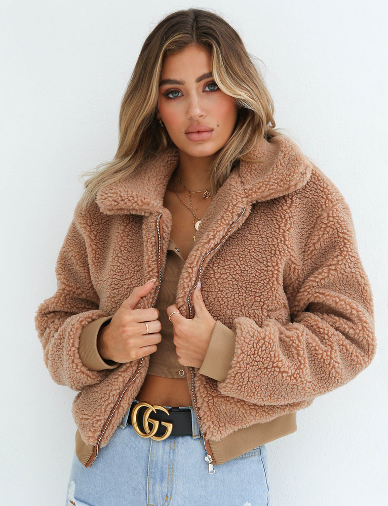 faux shearling jacket womens