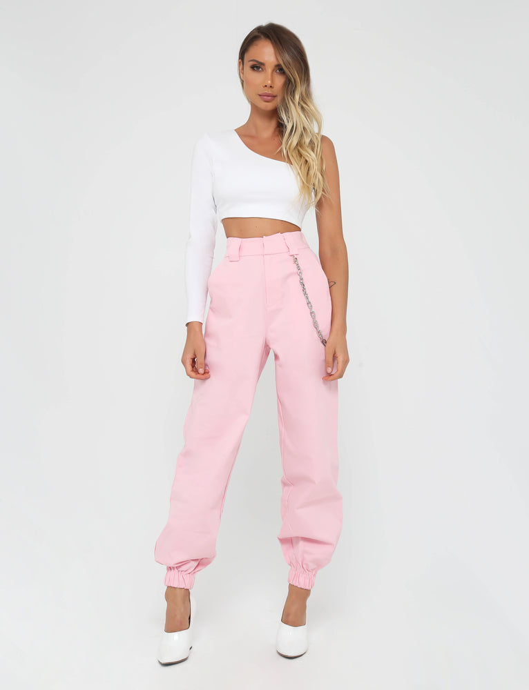 baby pink cargo pants