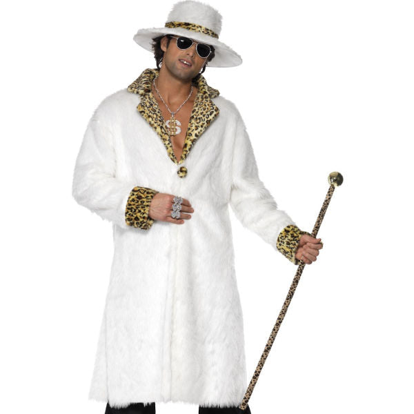 Pimp Costume White & Leopard Skin – Cracker Jack Costumes Brisbane