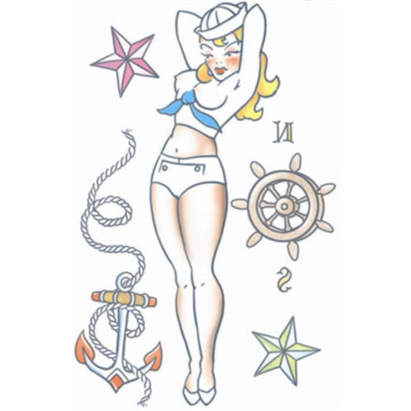 Tinsley Fx Temp Tattoo Sailor Pin Up Girl Costume Shop 3145