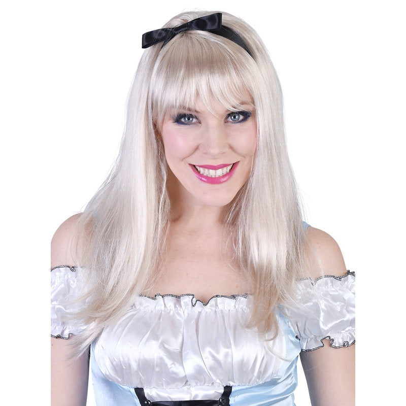 Alice Long Blonde Wig With Fringe Cracker Jack Costumes Brisbane
