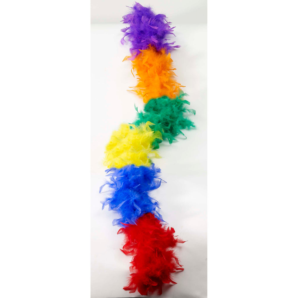 Rainbow Multi Colour Boa 55 Grams Cracker Jack Costumes Brisbane 0607