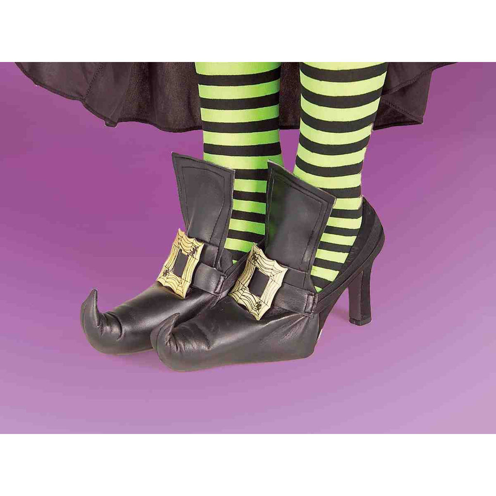 Witch Shoe Covers with Gold Buckle – Cracker Jack Costumes Brisbane