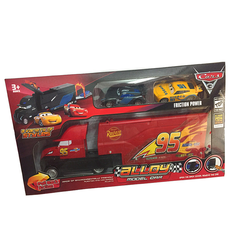 Disney Pixar Cars Lightning Mcqueen Container With Dinoco Cruz