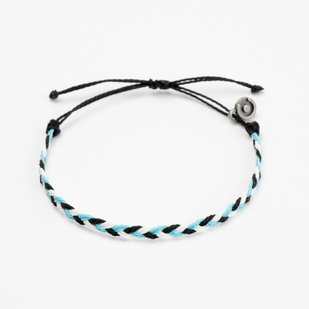 Buy Men's Bracelets Made of Cotton - Nautical White and Blue
