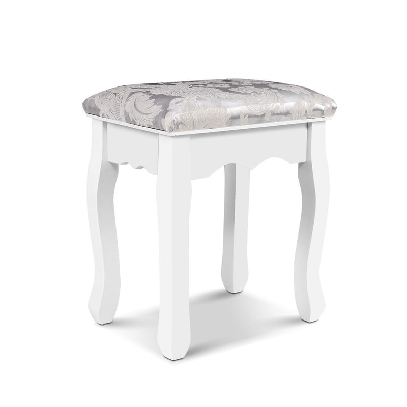 Milano French Style Dressing Stool Bedroom White Make Up Chair 