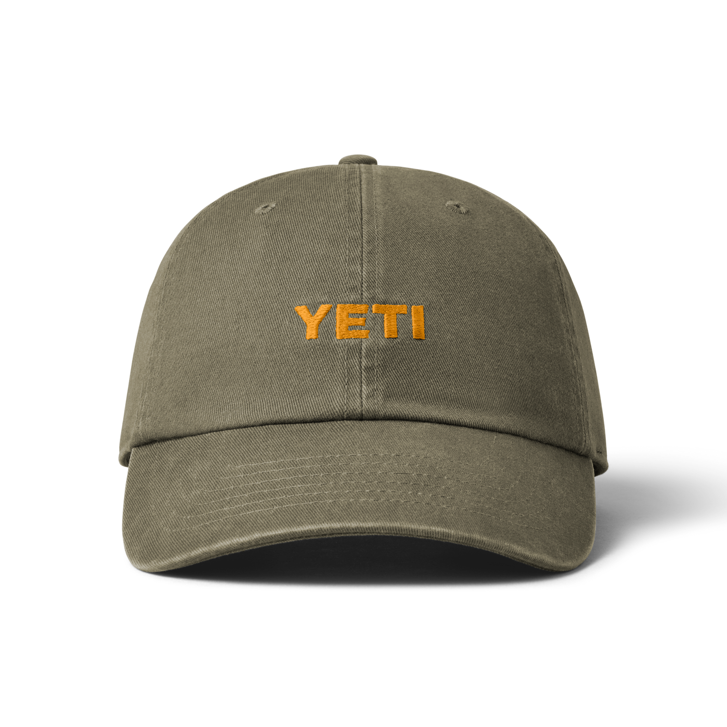 YETI Leather Logo Badge Hat Black