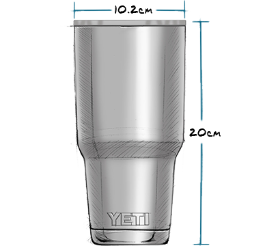 30 oz Tumbler with Magslider Lid (887ml) Exterior