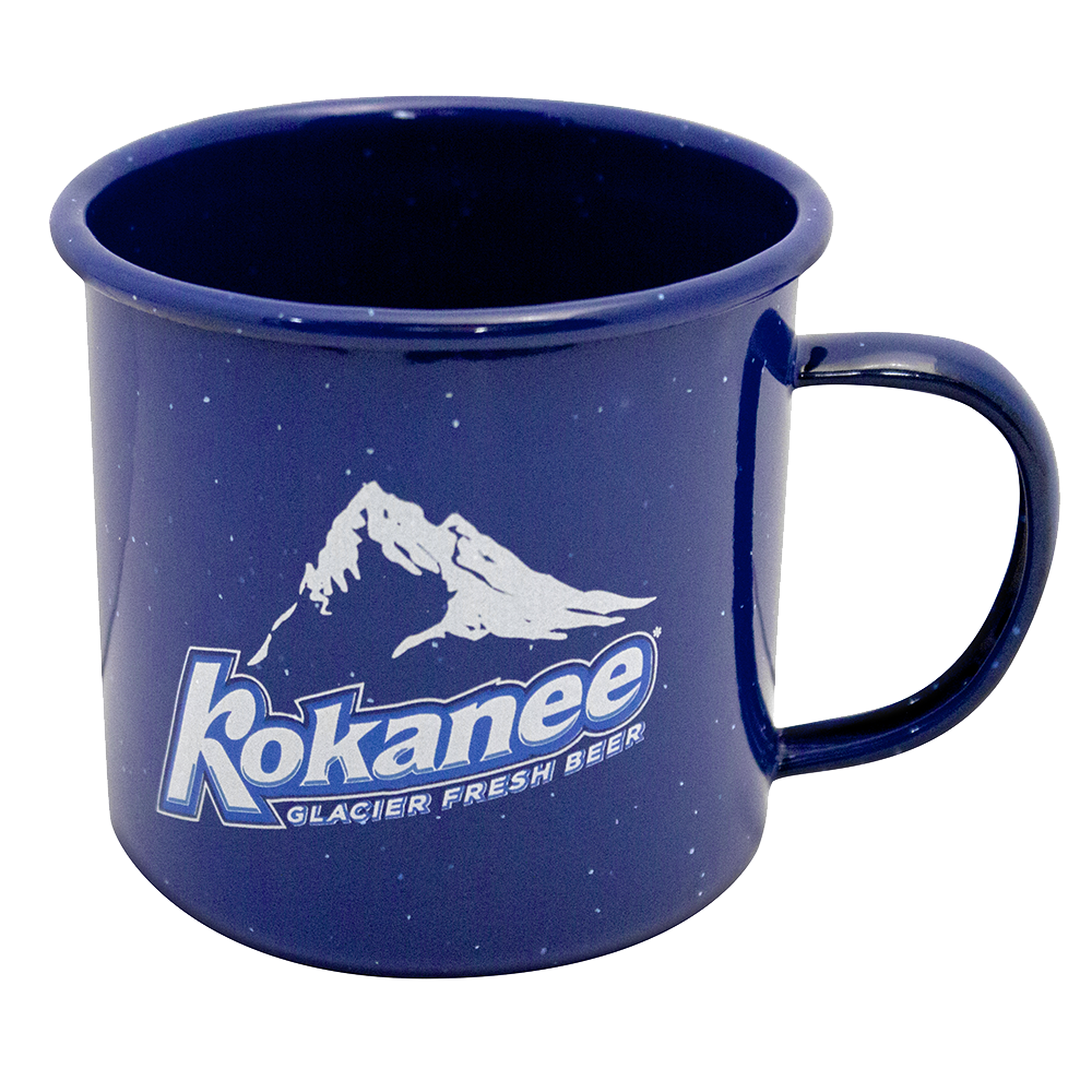 Kokanee Camp Tin Mug | SHOP BEER GEAR – Shop Beer Gear