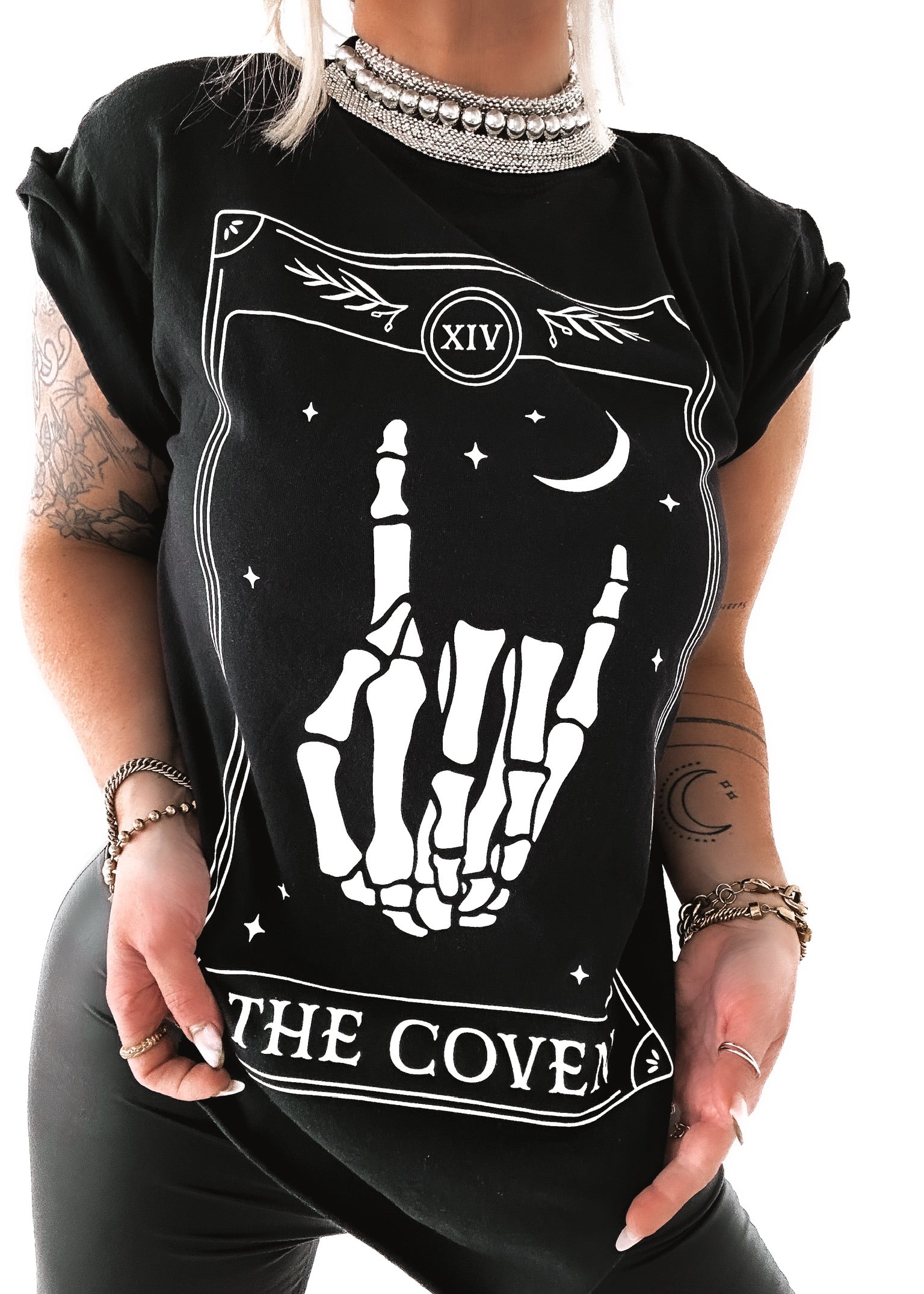 THE COVEN TAROT SIDE SLIT TEE