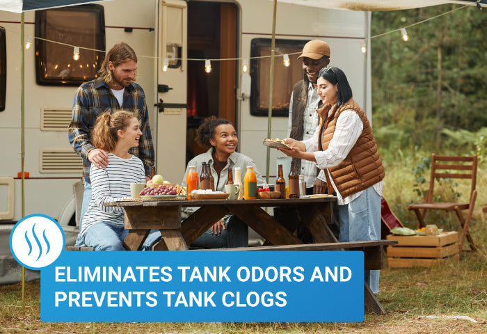 Eliminates Tank Odors and Prevents Tank Clogs. Unique Camping + Marine