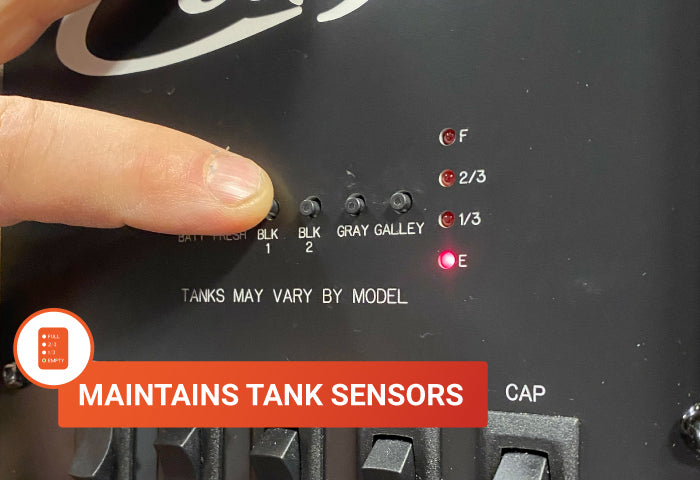 Maintains Working Tanks Sensors. Unique Camping + Marine