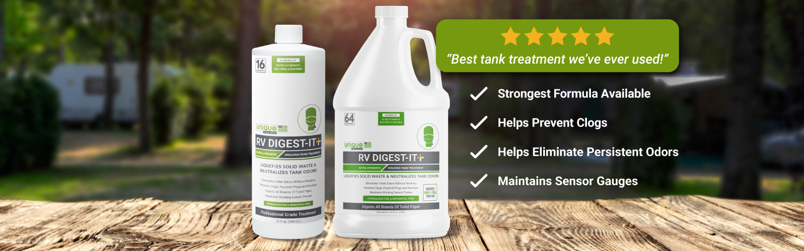 RV Digest-It Plus Extra Strength Holding Tank Treatment. Unique Camping + Marine