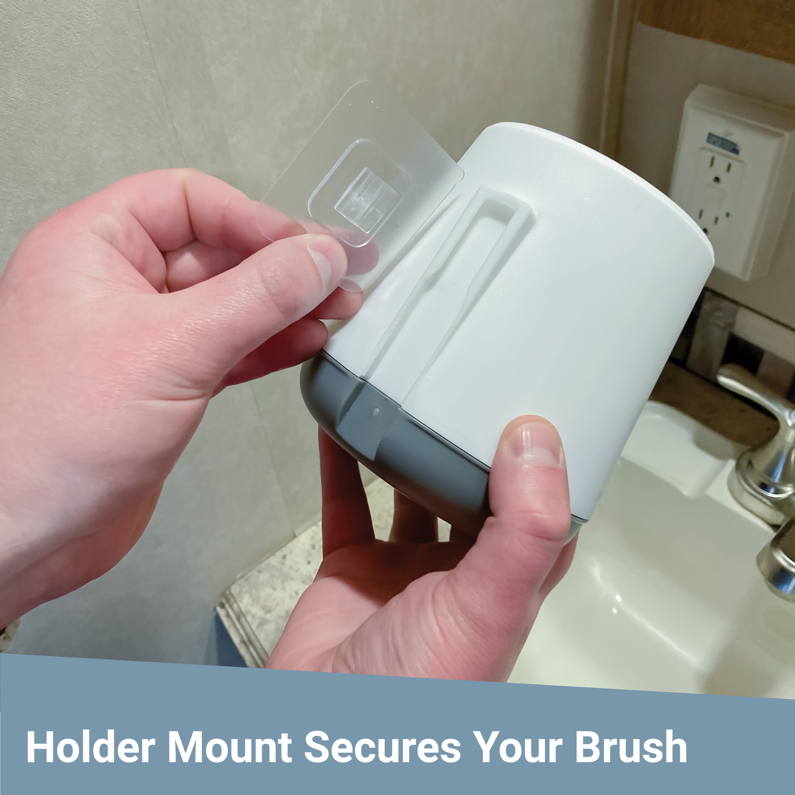 Holder mount so it doesn't shift during travel. Unique RV Toilet Brush.