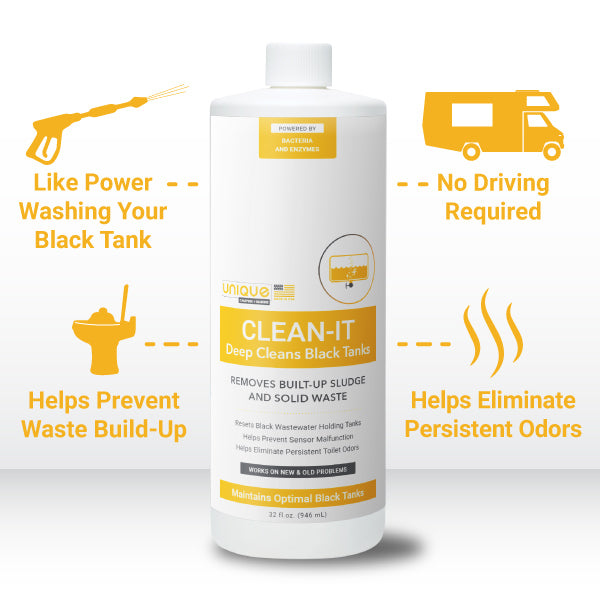 Clean-It Black Tank Deep Cleaner Features.