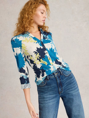 Annie Jersey Shirt by White Stuff in White - Meadowlark