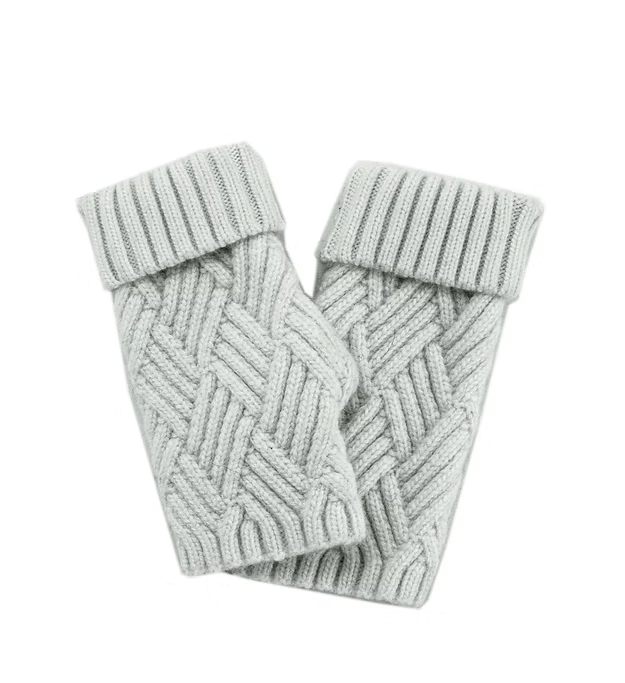Fingerless Gloves by Mitchie's Matchings in Light Grey - Meadowlark