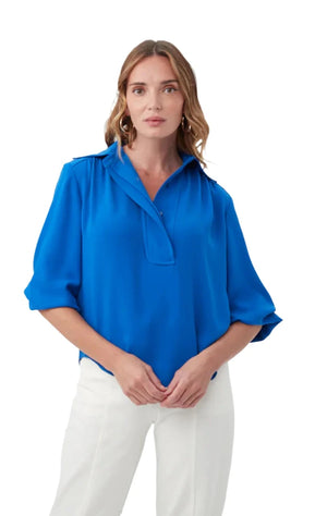 Rum Top by Trina Turk in Blue Hawaiian - Meadowlark