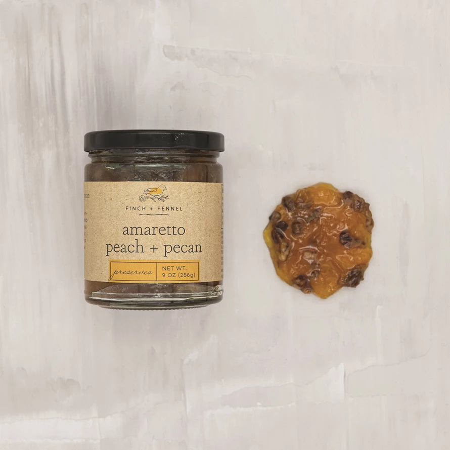 Amaretto Peach Pecan Preserves by Finch & Fennel