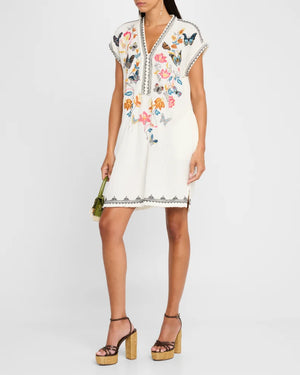 Zippy Tunic Dress by Johnny Was in White - Meadowlark