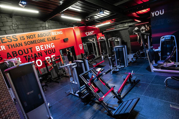 Dedicated Fitness. A full view of their gym equipment and machinery.